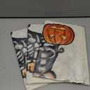 3 x Halloween Trick or Treat Garden Flag Ghost Dog 12x18 Inch Small Double Sided Burlap Welcome Yard Dachshund Skeleton Outside Decorations DF342