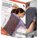 Calming Heat Massaging Vibrations Weighted Heating Pad by Sharper Image | Temperature Settings, Auto Shut-Off Feature, Gift for Holidays, Women & Men | 3 Heat, 6 Massage, 12” x 24”, 4 lbs