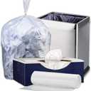 Plasticplace 7-10 Gallon Trash Bags 6 Microns Clear Garbage Can High Density Liners 24" x 24" (1000 Count)