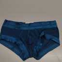 SEAUR Men's Pouch Boxer Briefs Seamless Ribbed Underwear Low Rise Breathable Trunks Stretchy Underpants (Medium, Blue)