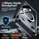 SPIDERCASE Magnetic for iPhone Air Case Waterproof, Built-in Lens & Screen Protector,[IP68 Underwater][15FT Military Shockproof] [Dustproof] Full Body Protection Cover for iPhone 17 Air 6.5,Black