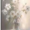 daktenn Floral Canvas Wall Art for Bathrooms Wall Decor for Bedroom Framed Artwork for Wall Modern Wall Decorations Prints Picture for Kitchen Home Decor Wall Pictures for Bathroom 24x32 Inches