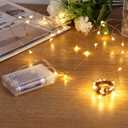Sanniu Led Fairy Lights Battery Operated, 4 Packs Mini Battery Powered Copper Wire Starry String Lights for Christmas,Bedroom, Parties,Wedding,Indoor,Home Decoration (5m/16ft Warm White)