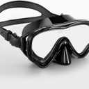 Adult Swim Goggles with Nose Cover, 180 Clear Wide View No Leak Diving Mask Pool Goggles for Women Men Adult Youth (Black)