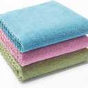 Vileda Microfibre Recycled 3 Cloths, Multicolor, Polyester, 3 Units (Pack of 1)