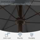 9ft Patio Umbrella with Push Button Tilt and Crank,Outdoor Market Table Umbrella UV Protection 8 Sturdy Ribs for Backyard,Garden,Pool,Deck(Gray)