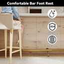 Bar Foot Rail Kit 4ft / 6ft / 8ft - Stainless Steel Complete Floor Standing Bar Foot Rest - Brass Gold Foot Rail System with Tubing, Wall Brackets, End Caps & Internal Connector