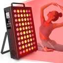 Red Light Therapy for Face and Body, Quad Wave 660nm 850nm 630nm 940nm Near Infrared Light Therapy Panel Portable Dual Chip LED Device for Body Pain Relief Skin Health Sleep (BN-60)