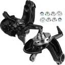 2 PCS Front Steering Knuckle & Wheel Bearing Hub Assembly Fit for Volkswagen for Beetle 1998-2010, for Golf 1999-2006 1.9L, for Jetta 1999-2005, with 280mm Rotor Only, 698-374, 698-375, Left Right