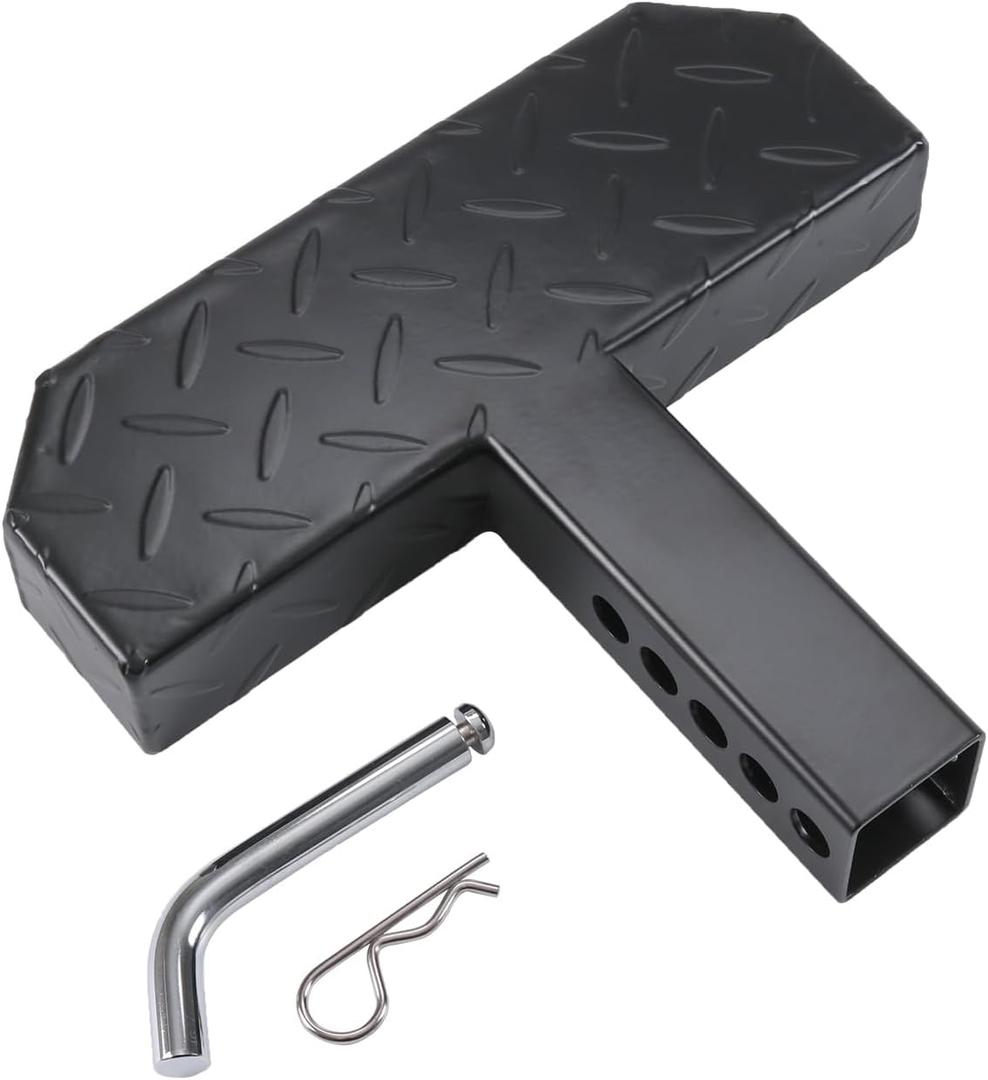 Hitch Step Anti Slip and Rust Towing Bumper Guard for Most Car SUV Truck Pickup with Pin Fit 2 Inch Receiver, 11.8 Inch Length, Weight Capacity 500 LBS
