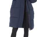 Amazon Essentials Women's Oversized Long Hooded Insulated Puffer Jacket (Available in Plus Size), Navy, X-Small