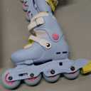 Nattork Inline Skates for Girls Kids Teens Boys Age 4-16, 4 Sizes Adjustable Blades Roller for Outdoor Indoor Birthday (Blue, Large(4-7 US))