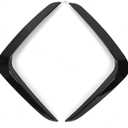 2Pcs Front Bumper Air Vent Trim, Glossy Black, Enhanced Aerodynamic Performance for X3 X4 G01 G02 M Sport 2018-2021, Inc