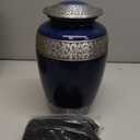 SmartChoice Adult Cremation Urn - Large Memorial Funeral Burial Urns (Adult (1 Count), Blue)