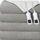 Electric Heated Blanket Queen Size, Washable Blanket Warmer with Dual Control for Home for Adults, Super Cozy Soft Fabric, 84" x 90", 9 Heat Levels, 1-9H Auto-Off, ETL Certified, Gray