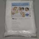 Kingnex 4 Pack Feather Proof Pillow Protectors King Size with Zipper - Waterproof - Down Proof - Bamboo Viscose Terry Surface (White)