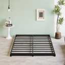 3 Inch Low King Bed Frame Heavy Duty Metal Platform, No Box Spring Needed, Easy Assembly Mattress Foundation, No Noise, Black