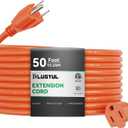 Outdoor Extension Cord 50 FT Waterproof, 16/3 Gauge Heavy Duty 3 Prong Extension Cord, 13A 1625W SJTW, ETL Listed, Great for Garden and Home, Orange