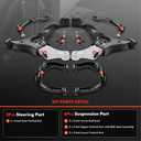 A-Premium 8Pcs Front Suspension Kit, Upper & Lower Control Arm