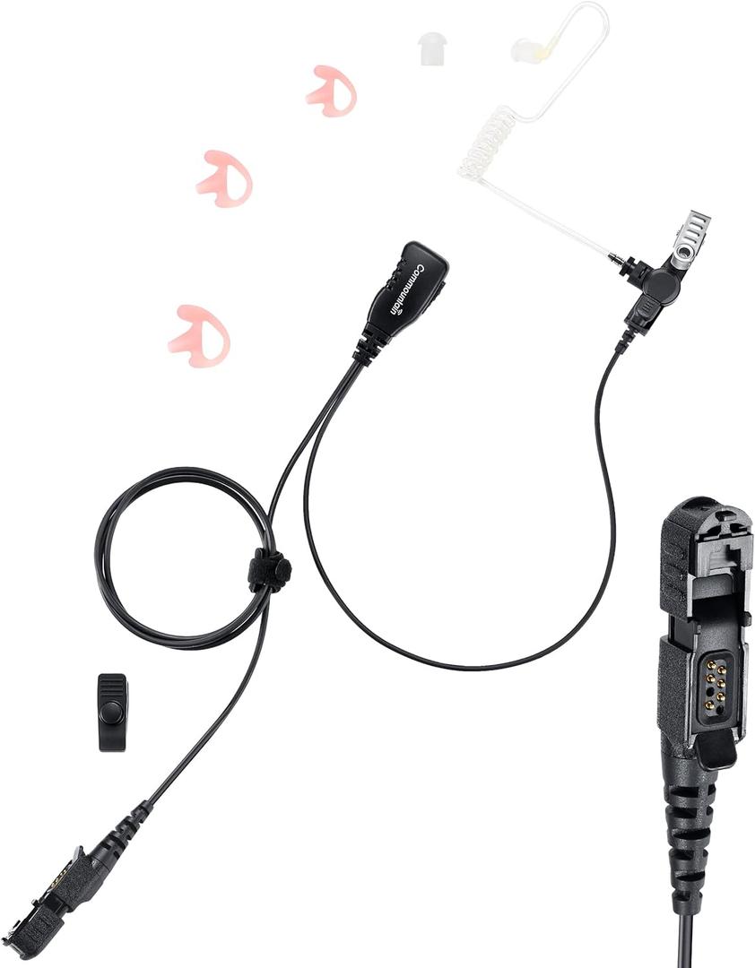 XPR 3500e XPR 3300e Earpiece with Mic Compatible with Motorola Radios XPR 3300e XPR3500 XPR3300 XPR3300e XPR3500e XPR3300 XPR3500, Acoustic Tube Headset with PTT Microphone,Surveillance Headset
