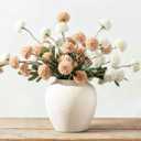 Ceramic Flower Vase Home Decor - Small Farmhouse Table Vases Rustic Vintage Living Room Kitchen Bedroom Decorations for House Book Shelf Office Coffee Desk Dining Fireplace (6" Rustic)