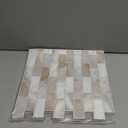 Art3d 10-Sheet Peel and Stick Backsplash Tile for Kitchen - 12”×12” Stick on Wall Tile for Kitchen Bathroom Countertop Living Room, Beige & White