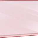 MAONAME Pink Clear Serving Tray with Handles, Plastic Clear Tray, Rectangle Decorative Trays for Coffee Table, Ottoman, Bathroom, Vanity, 15.7" Lx 10.2" W X 1.57" H