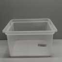 IRIS USA File Box, Plastic File Boxes With Lids, Document Organizer for Letter/Legal File, Document Box, Storage Bin For Hanging Files, Secure Latching Lid Stackable BPA-Free, Clear 35 Qt. 1 Pack