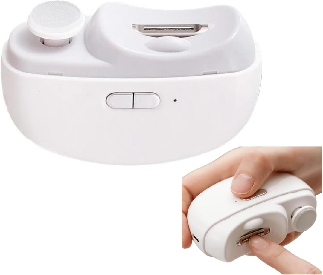 Electric Nail Clipper for Seniors, Professional Automatic Nail Trimmer for Fingernails and Toenails with 2 Speeds, USB Rechargeable & Nail Scraps Storage, Safe Toenail Clippers for Baby, Kids, Women.
