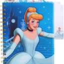 Disney Cinderella Tab Journal Notebook, Spiral Bound, 96 Lined Pages, 8 x 7 inches