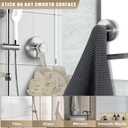 Suction Cup Hooks for Shower No-Drill Bathroom Hooks for Towels, Robes, Loofah Mountable on Bathroom Walls, Kitchen, Glass, Mirrors, Tile and Smooth,Non-Porous Surfaces (4, Brushed Nickel)