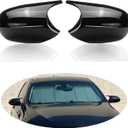 Side Mirror Caps, Door Mirror Cap Covers Fit for BMW E90 E91 LCI 2008-2011, E92 E93 LCI 2010-2013, E81 2010-2012, E82 E88 2010-2013, E87 2008-2011 Glossy Black
