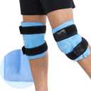 REVIX Ice Wraps for Knee Discomfort, Gel Ice Packs Reusable with Cold Compression, Knee Cold Pack for Meniscus Tear and Joints, Plush Cover and Hands-Free Application, A Set of Two