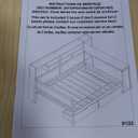 Bellemave Twin Corner Bed Frame with Storage Shelves and Desk, Wood Twin Size Daybed with Bookcase and DrawersTwin Daybed with Storage, Antique White