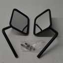 BESTAOO Aluminum Doors Off Mirrors for 2007-2025 Jeep Wrangler JK JL & 2020-2025 Gladiator JT, Anti-shake and Wider View Side Mirrors for Safe Doors Off Driving - 1Pair