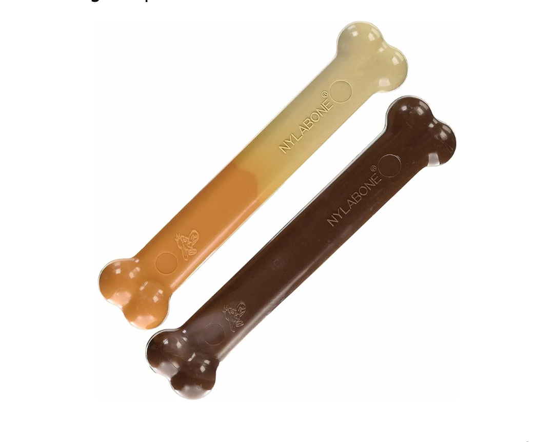 Nylabone Original Bone Power Chew Toy for Dogs, Durable Dog Toys for Aggressive Chewers, Flavor Frenzy Funnel Cake & Shish Kabob Flavor, Large - Up to 50 lbs, 4 Pack