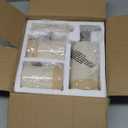 CAAS Bathroom Accessories Set 4, Beige Soap Dispenser for Bathroom, Toothbrush Holder, Tumbler Cup and Soap Dish, New Apartment Essentials, Modern Beige Bathroom Décor (Rustic)