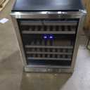 Kalamera 24 inch Wine Cooler, 37 Bottle - Dual Zone Built-in or Freestanding Fridge with Stainless Steel Reversible Glass Door, for Home, Kitchen or Office