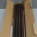 KAMANINA 1 Inch Curtain Rod Telescoping Single Drapery Rod 28 to 48 Inches (2.3-4 Feet), 2 Pack Antique Bronze Curtain Rods for Windows 16 to 44 Inches, Netted Texture Finials