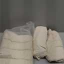 Waterproof Chair Covers Dining Chair Cover,Removable Washable Jacquard Parsons Chair Covers (Cream-Set of 6)