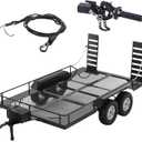 1/10 RC Trailer with Hitch Mount Receiver & Hauling Ropes for Crawler Cars Axial SCX10 D90 Wrangler TRX4 TRX6 Redcat GEN8