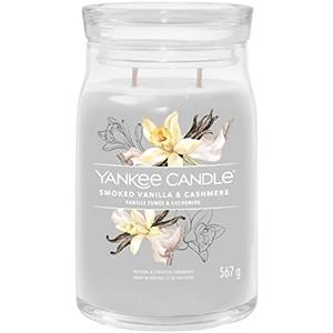 Yankee Candle Signature Scented Candle | Smoked Vanilla & Cashmere Large Jar Candle with Double Wicks | Soy Wax Blend Long Burning Candle | Perfect Gifts for Women