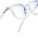 TR90 Oversized Blue Light Blocking Glasses for Gaming, Office & Reading, Anti UV Protective Glasses for Drivers, Outdoor Activities, Men & Women(Clear)