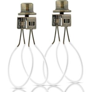 Lamp Shade Light Bulb Clip Adapter,Lamp Shade Holder Includes Finial and Lampshade Levellers to Keep Lamp Shade in Place,Clip on Lampshade Adapter (Bronze Color -2PCS/PACK)