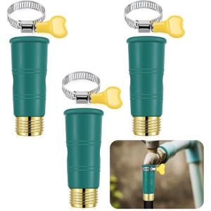 3 Sets Universal Faucet Water Hose Adapter with Clamps Fits 3/4" Thickened Rv Sink Hose Attachment Connector for Garden Kitchen Bathroom Damaged/stripped Faucet Threads or Threadless