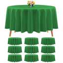 10 Pack Premium Round Tablecloth - 90 Inch Green Polyester Table Cloth - Bulk Washable - Fabric Tablecloths - Table Cover for Wedding, Party, Banquet, Buffet, Holiday Dinner