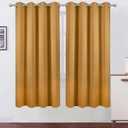 LEMOMO Mustard Yellow Thermal Blackout Curtains/52 x 72 Inch/Set of 2 Panels Room Darkening Curtains for Bedroom