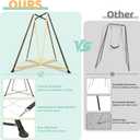 Swing Stand Frame with Sensory Pod Swings and Chair, Sensory Swing Set, X-Shaped Swing Frame, Heavy-Duty Metal Hammock Chair Stand for for Adults Indoor and Outdoor 330LBS(Mint Green)