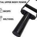 Olympic Tricep Bar Home Gym Weightlifting for Strength Training with Rubber Grips for Deadlifts, Squats, Shrugs