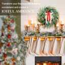 Christmas Wreaths for Front Door Outdoor, 24 Inch Artificial Xmas Winter Wreath, Christmas Wreath for Indoor Window, Wall, Porch, Mantel Decor, Decorated with Pine Cones, Bells & Red Bows Decorations (Red and Beige)